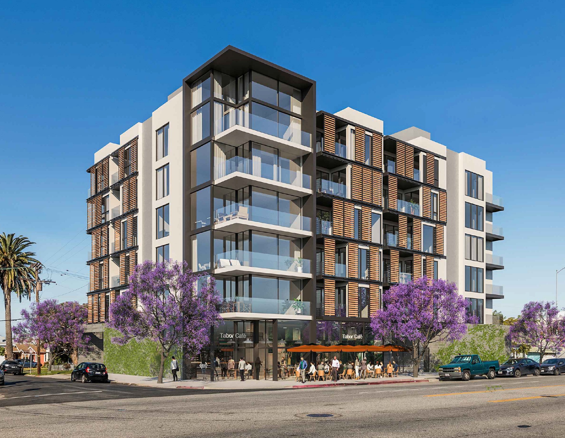 Mixed-use building reaches its peak at 3555 Overland Ave. in Palms