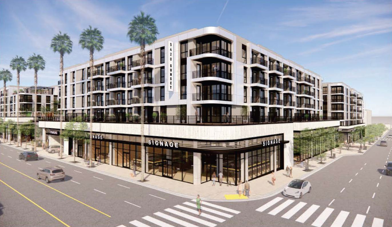 735-unit mixed-use complex takes shape at 5420 Sunset Blvd.