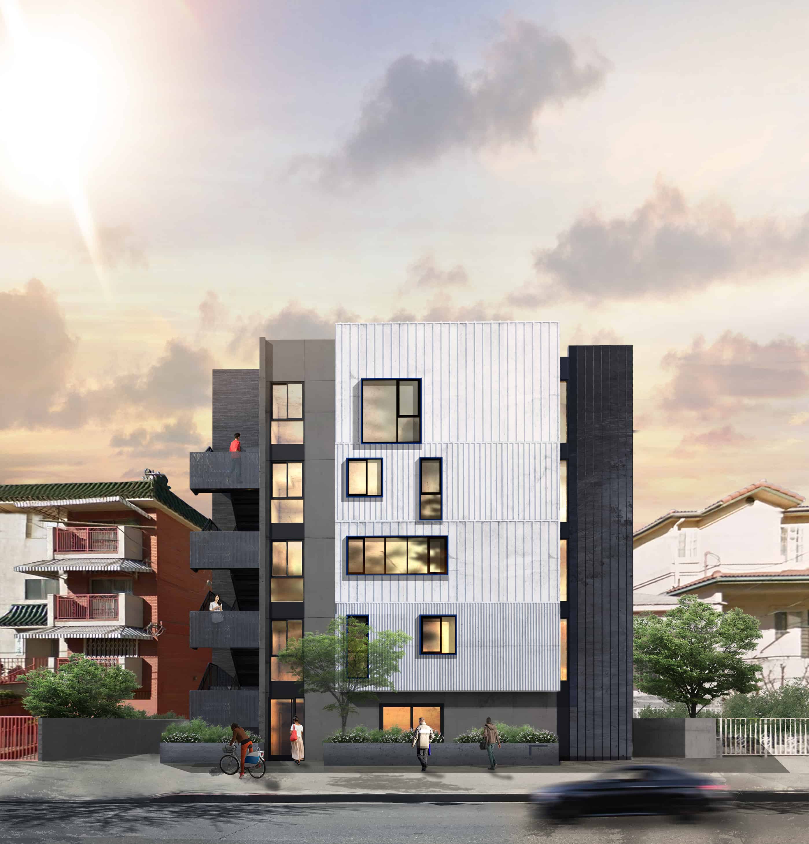 Affordable housing fully framed at 823 Cleveland St. in Chinatown