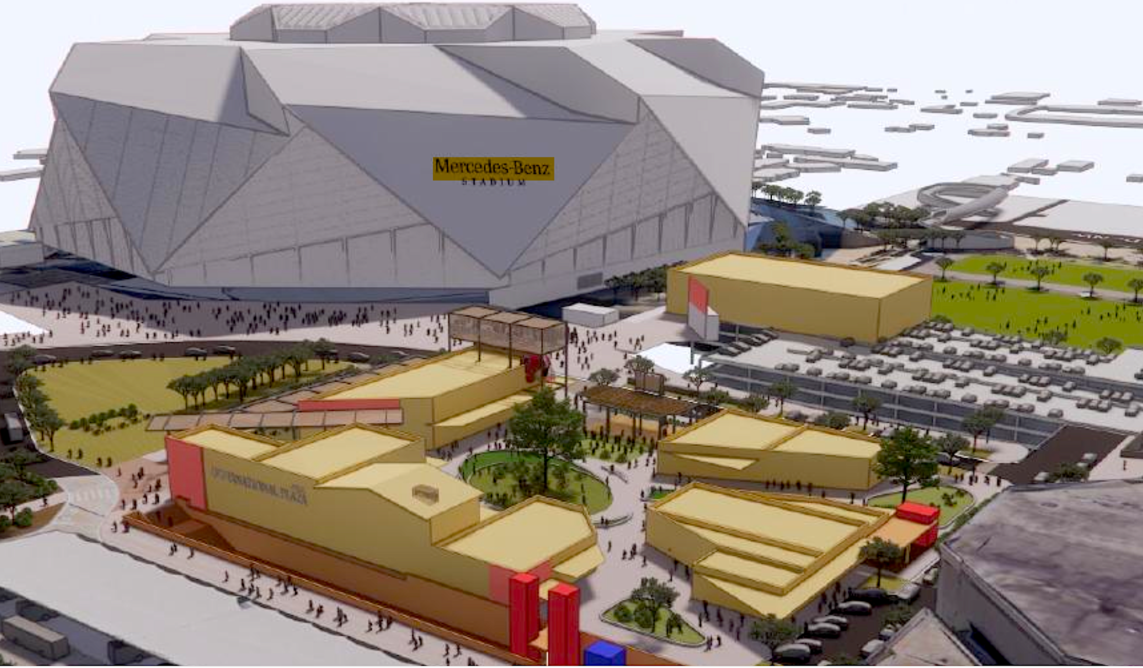 Images: How potential new district between Atlanta stadiums could look