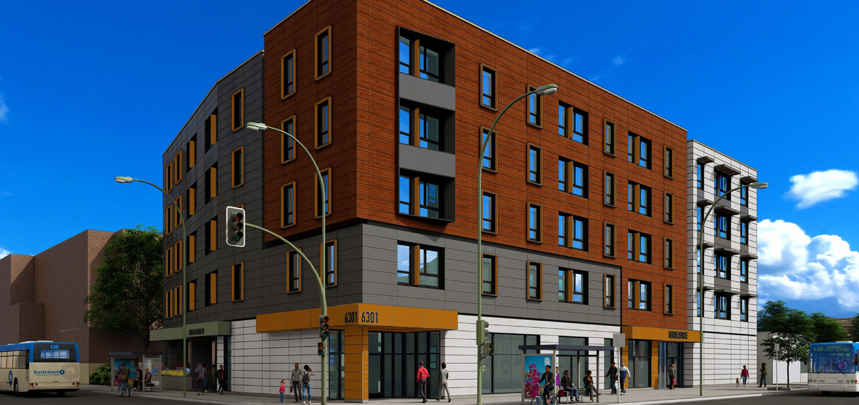 Full building permit issued for mixed-use affordable development at 6301 S. Western