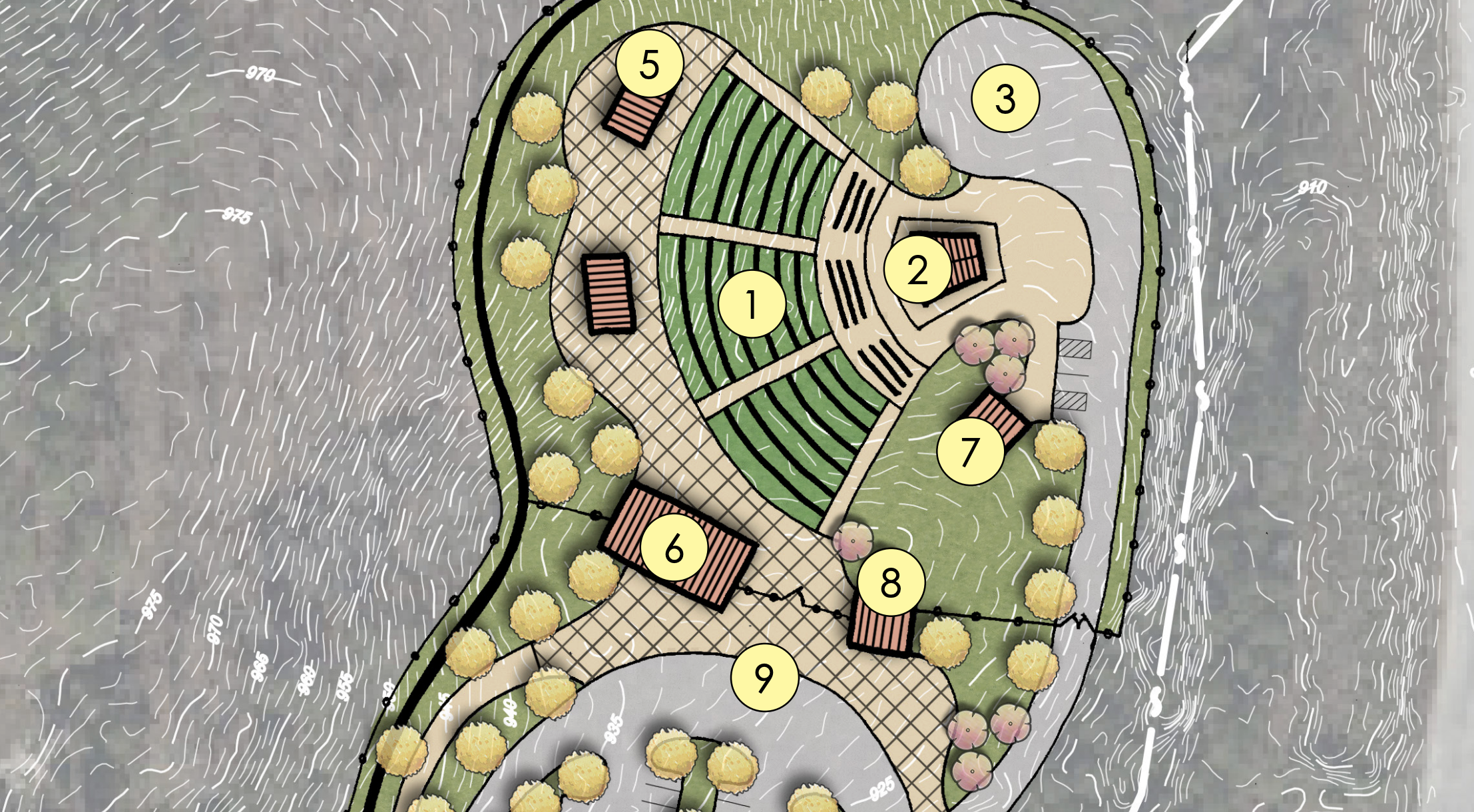 Amphitheater, park move forward across from dead mall site 