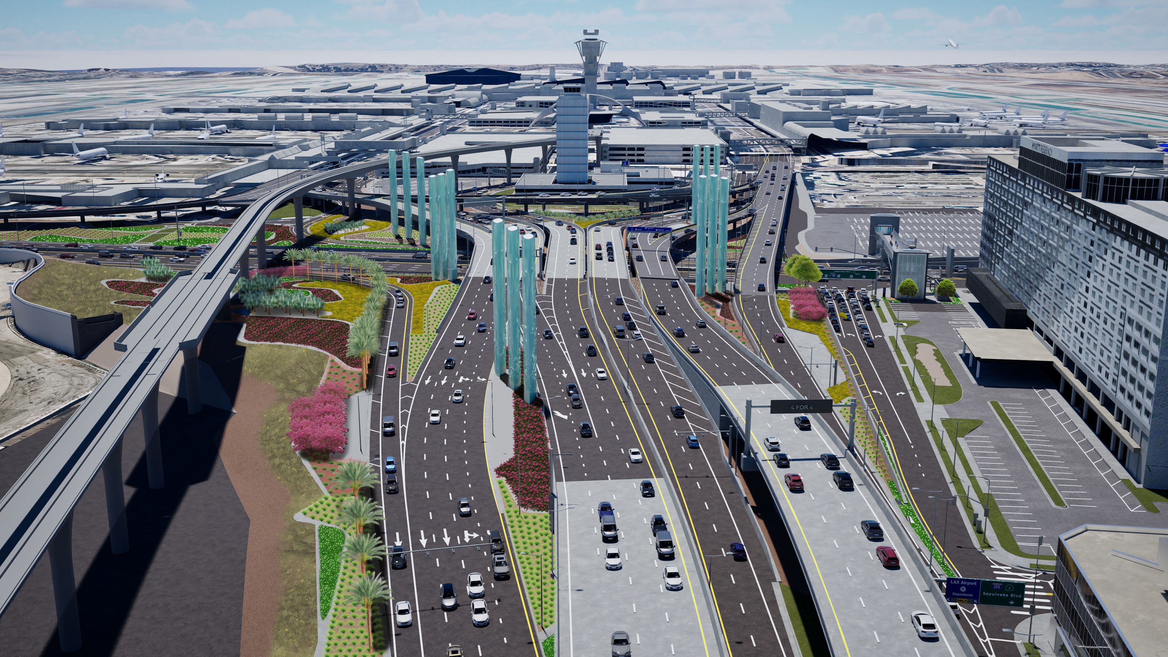 Revamp of LAX roadway access gets underway