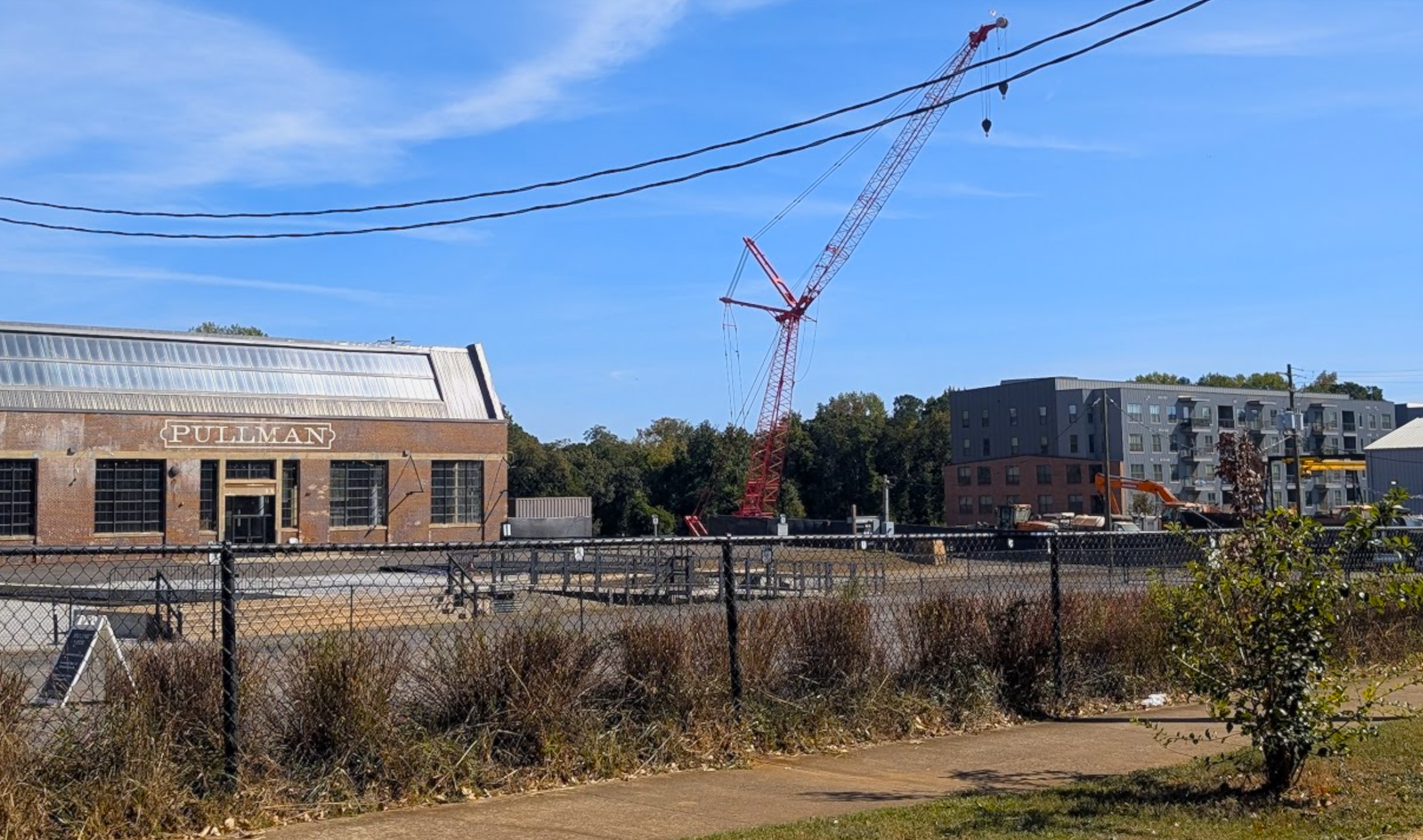 At Pullman Yards, relatively discreet parking garage project underway