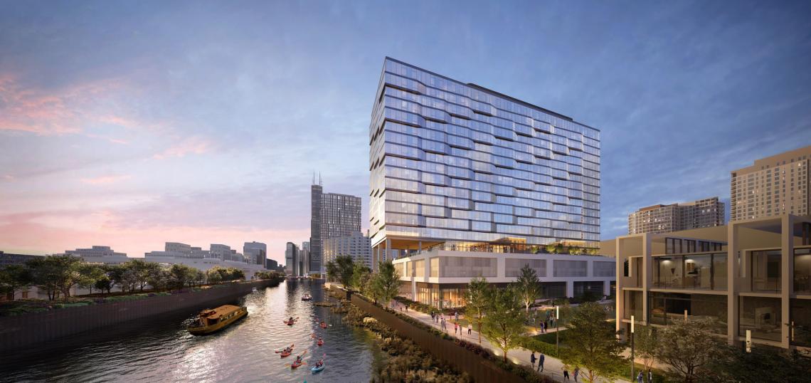 Tower crane permit issued for 1010 S. Wells at Riverline