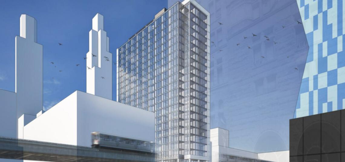 Foundation permit issued for hotel development at 424 S. Wabash