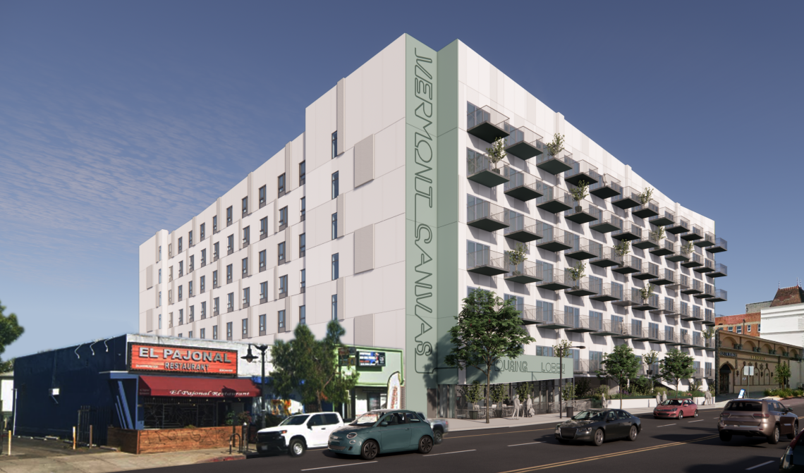 Work getting underway for modular apartment complex at 1141 N. Vermont Ave.