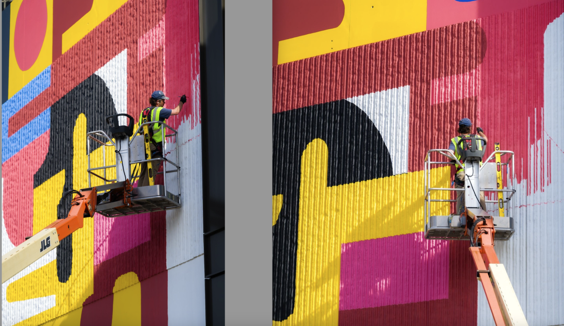 Images: Monumental new mural transforms former CNN Center wall