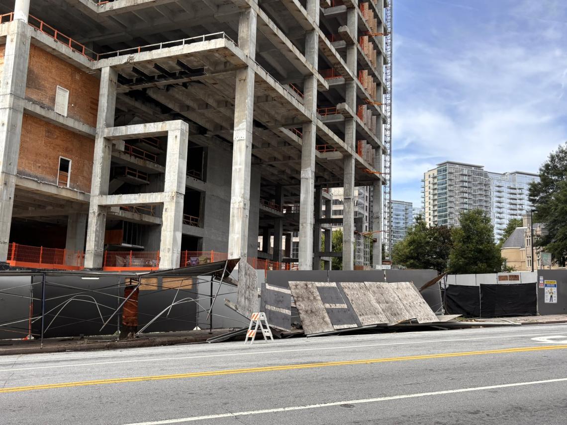Collapse at 'abandoned' Dewberry site triggers concern in Midtown