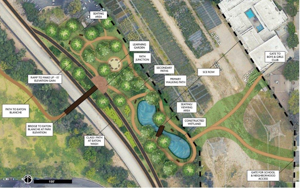 Stormwater project to bring new park space to the Eaton Wash in Pasadena