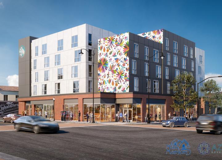 Mariachi Plaza-adjacent affordable housing takes shape at 110 S. Boyle Avenue