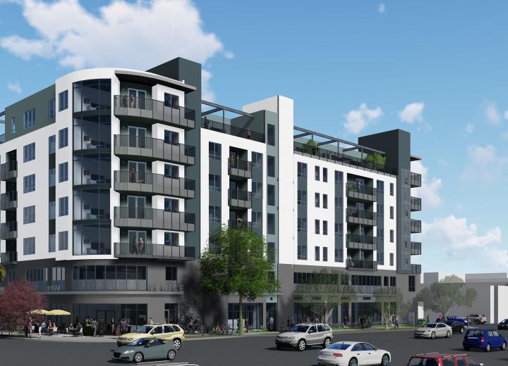 Rendering vs. Reality: Mixed-use apartment complex at 9900 Venice Blvd.