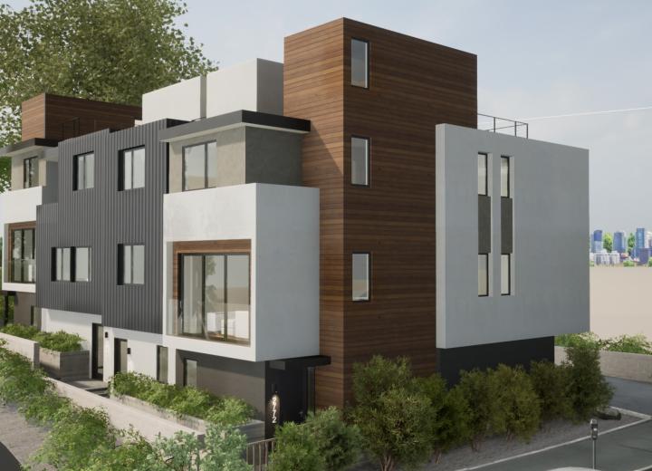 Five small lot homes rise at 2772 Rowena Ave. in Silver Lake