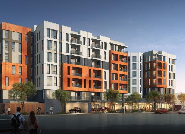 Mixed-use development unwrapped at 4632 Santa Monica Blvd. in East Hollywood