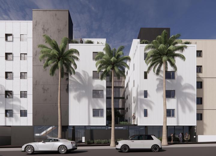 131-unit affordable housing complex underway at 1023 N. Berendo St. in East Hollywood