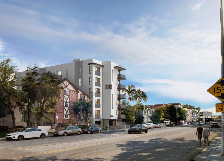 ED1 housing project on the rise at 2481 Sawtelle Blvd.