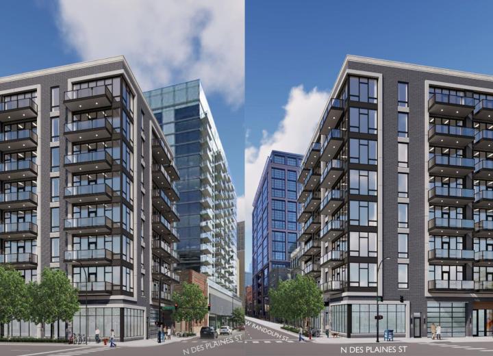 Full building permit issued for development at 135 N. Desplaines