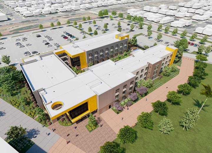 Student housing takes shape on the Compton College campus