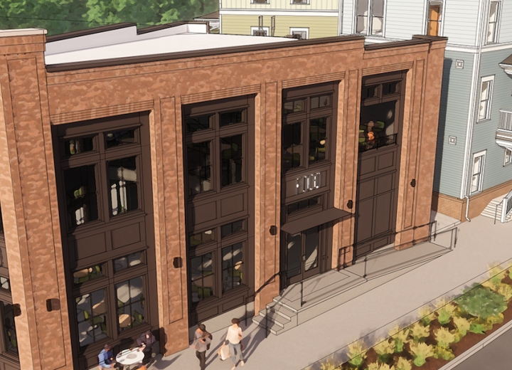 Three-pronged replacement for gas station on verge of construction 