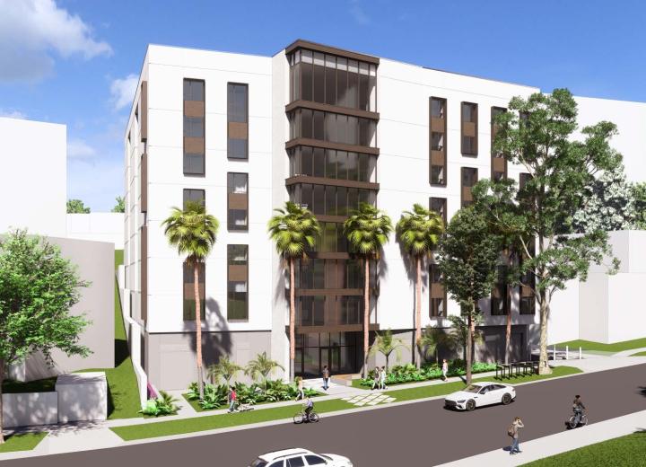 UCLA student housing on the rise at 565 Gayley Ave. in Westwood