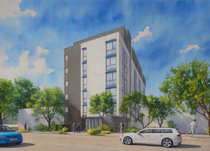 Affordable housing under construction at 1747 Stoner Ave. in Sawtelle