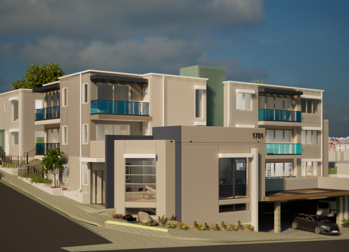 Framing complete for mixed-use building at 1701 Artesia Blvd. in Manhattan Beach