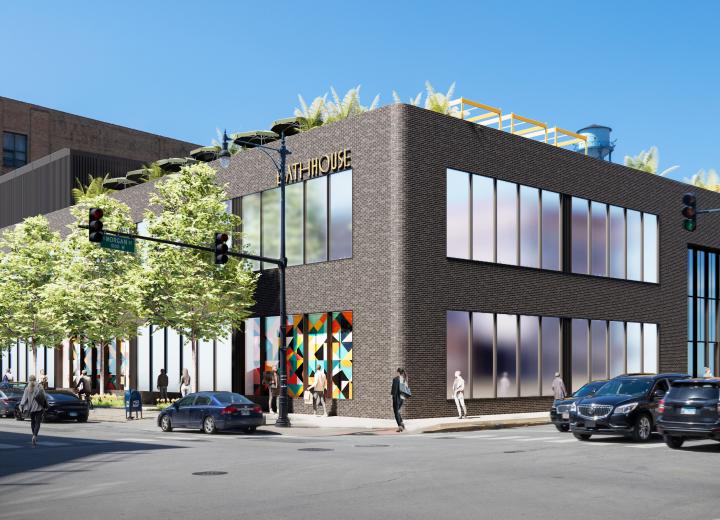 Full building permit issued for bathhouse at 8 N. Morgan