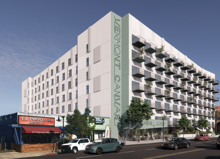 Work getting underway for modular apartment complex at 1141 N. Vermont Ave.