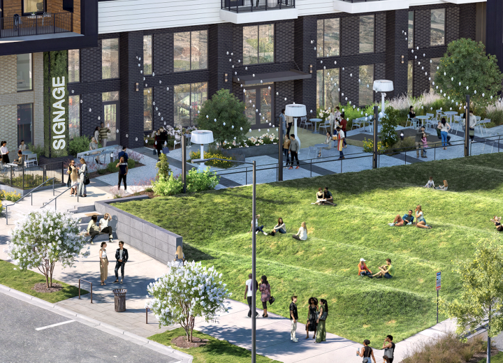 Tweaked Blandtown build nears top-out stage on Huff Road corridor