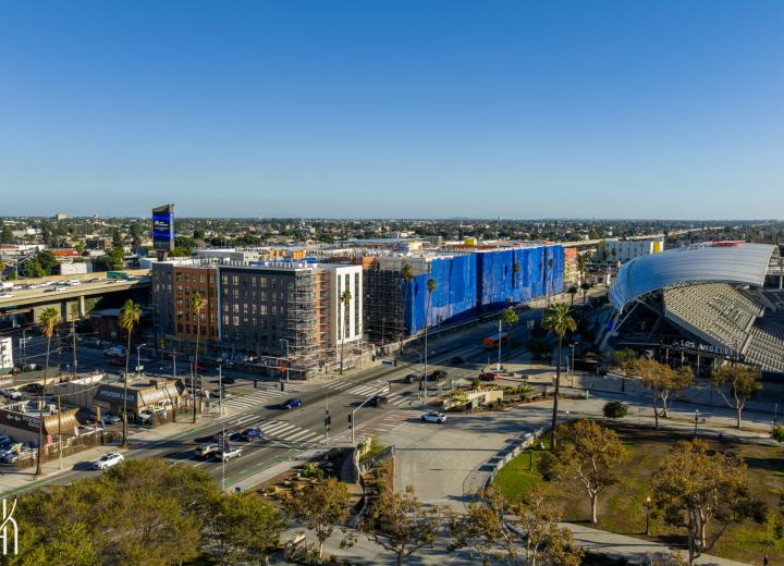 Large mixed-use complex takes shape at 3900 S. Figueroa St. in Exposition Park