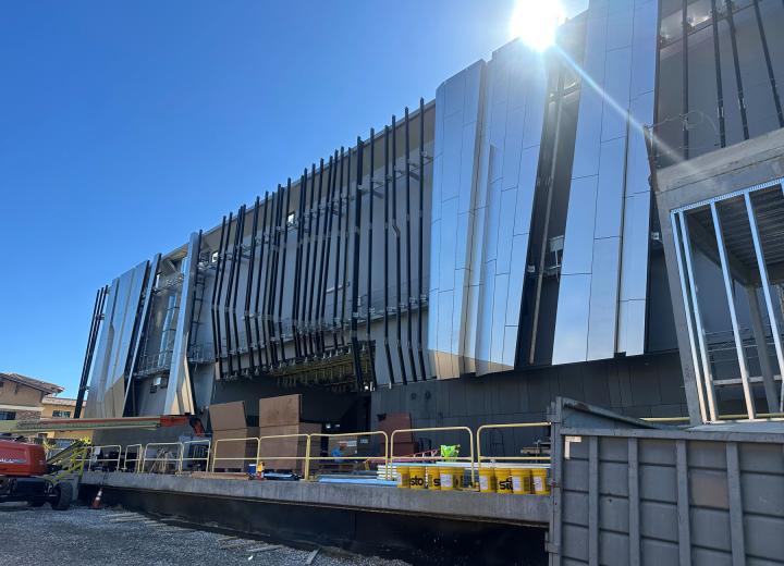 Steel cladding takes shape at the Armenian American Museum in Glendale