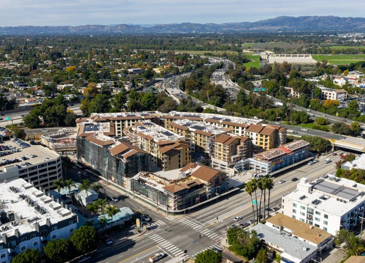 Wrapping off for Via Avanti apartments at 4827 N. Sepulveda Blvd. in Sherman Oaks