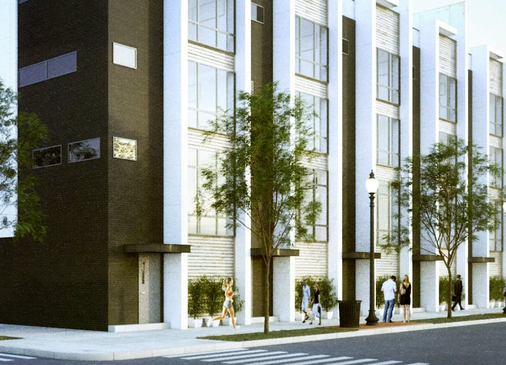 Distinctly modern project has risen near Mercedes-Benz Stadium