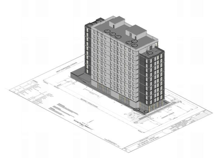 12-story affordable housing development prposed at 315 N. Vermont Ave.