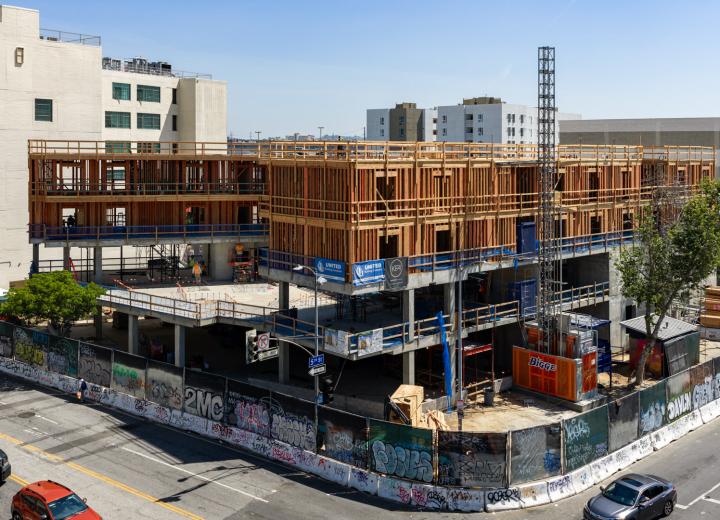 Downtown Women's center project rises at 501 E. 5th Street