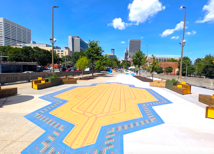 Images: MARTA rolls out artful, functional downtown welcome mat