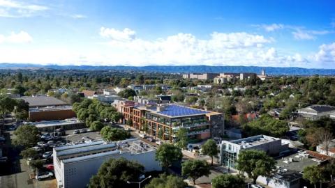 Aerial view of 388 Cambridge